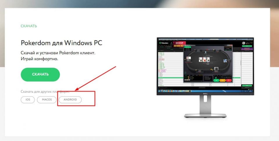 покердом мобильная версия скачать
